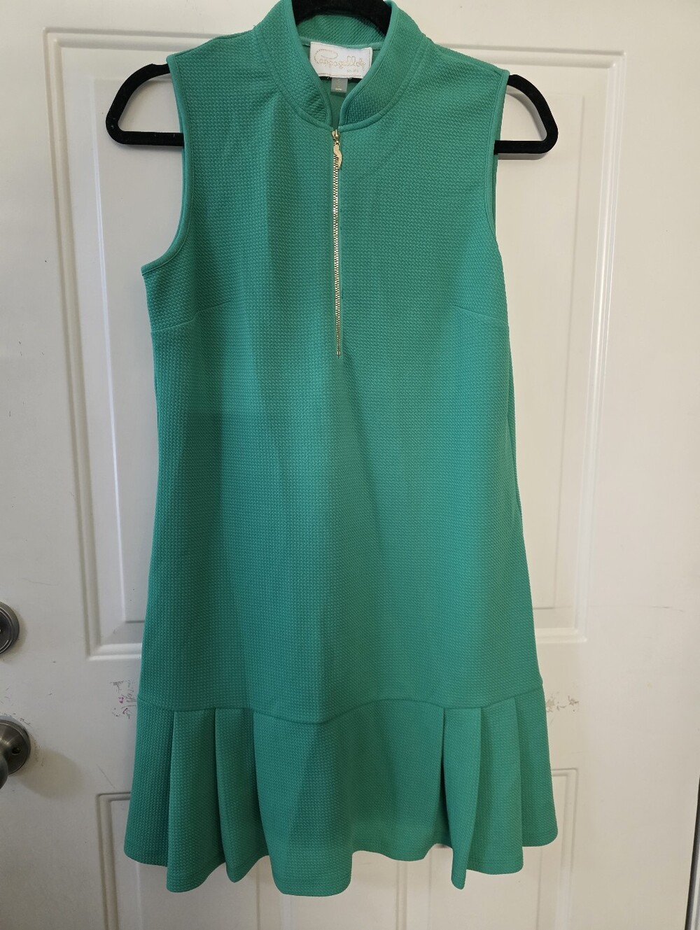 Pappagallo Green Sleeveless Dress with Zipper Size SMALL.